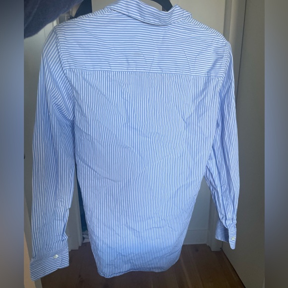 Rag & Bone Shirt Womens Blue Striped Long Sleeve Button Up Tie Front - Picture 2 of 2